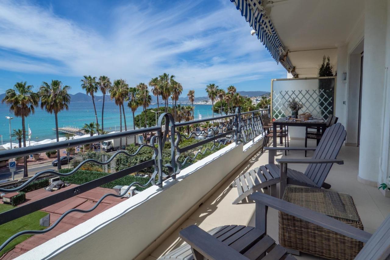 Cannes Croisette Superbe 3P Front De Mer Eksteriør billede